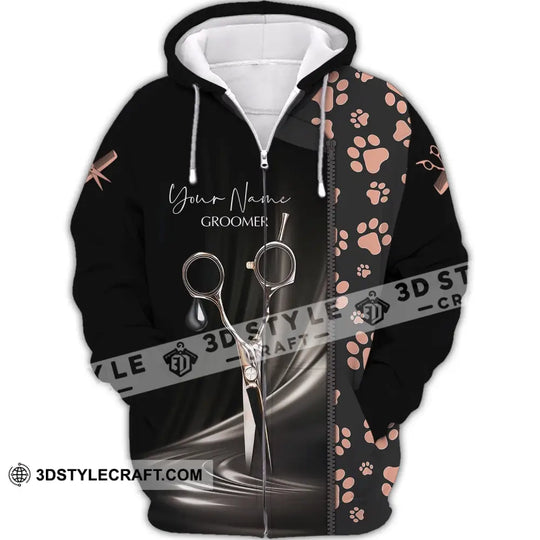 Unisex Shirt, Custom Name Groomer Shirt, Groomer T-Shirt, Gift for Groomer style option 2