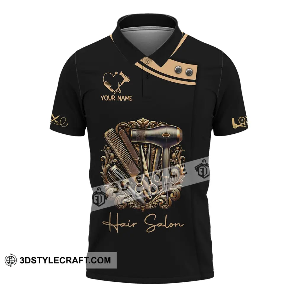 Unisex Shirt - Custom Name Hair Stylist Polo / S T-Shirt