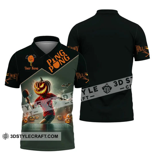 Unisex Shirt, Custom Name Halloween Ping Pong Halloween Shirt, Ping Pong Apparel, Ping Pong Polo Long Sleeve, Ping Pong Love T-Shirt style option 4
