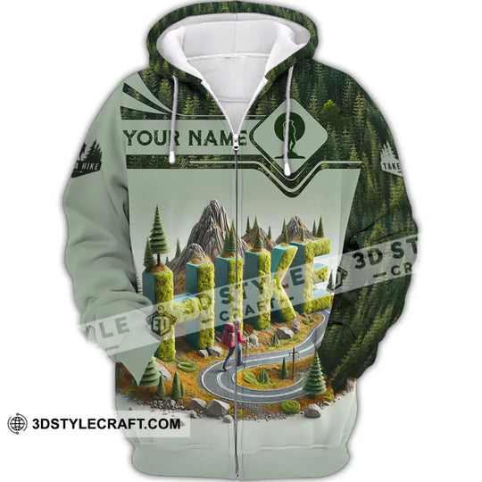 Unisex Shirt, Custom Name Hiking Shirt, Hiking Lover Gift style option 3