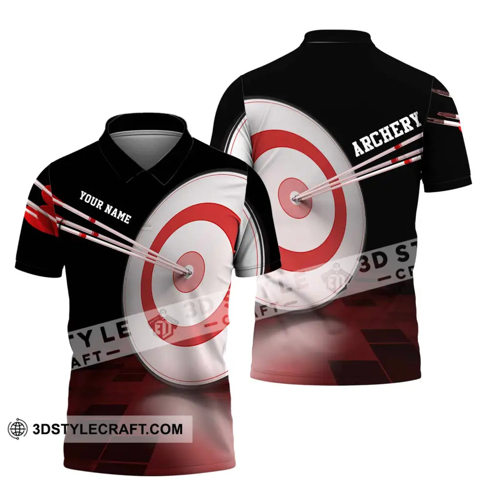 Unisex Shirt - Custom Name Hit The Target Darts Polo / S T-Shirt