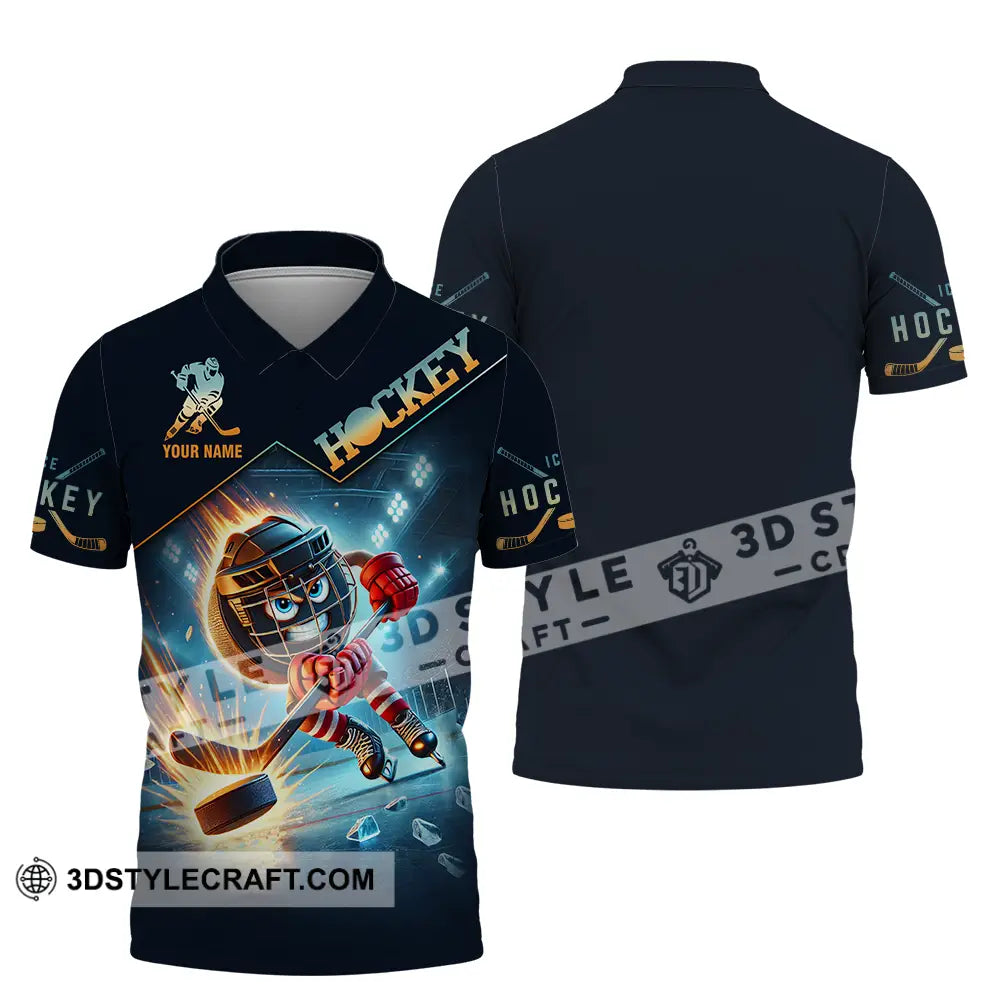 Unisex Shirt - Custom Name Hockey Polo / S T-Shirt
