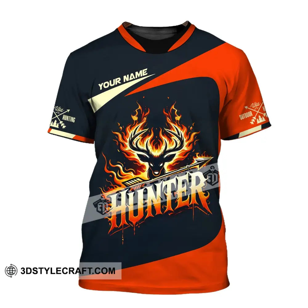 Unisex Shirt Custom Name Hunter Polo Long Sleeve T-Shirt / S T-Shirt