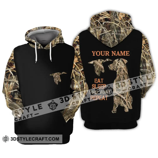 Unisex Shirt - Custom Name Shirt - Hunting Shirt, Hunting Name - Duck Hunting Waterfowl Camo, Bird Dog Duck Hunter style option 3