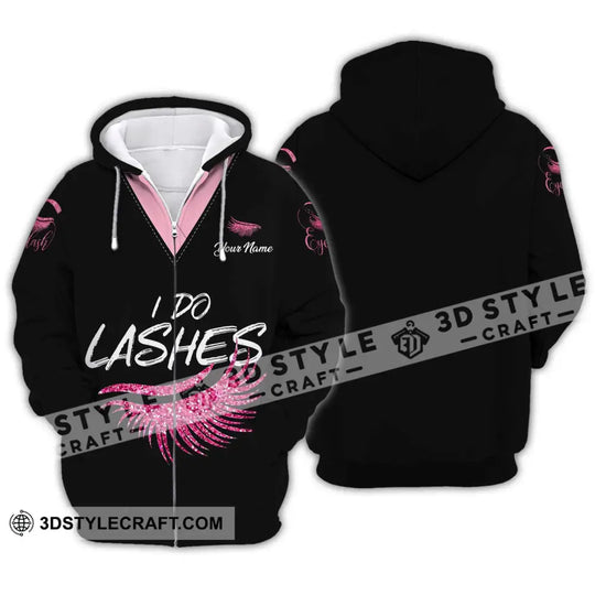Unisex Shirt - Custom Name I Do Lashes Shirt style option 2
