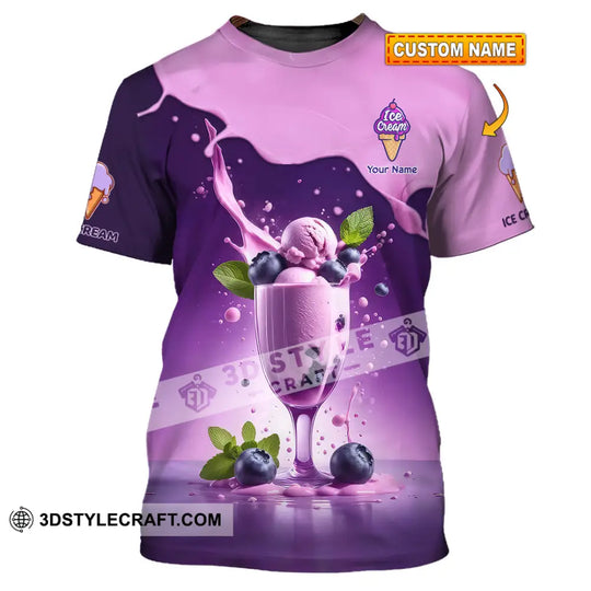 Unisex Shirt, Custom Name Ice Cream Shirt, Gift for Ice Cream Lover style option 1