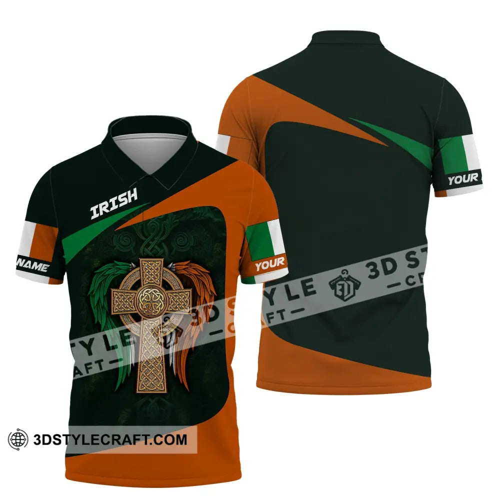 Unisex Shirt Custom Name Ireland T-Shirt Forever Gift For Irish Polo / S