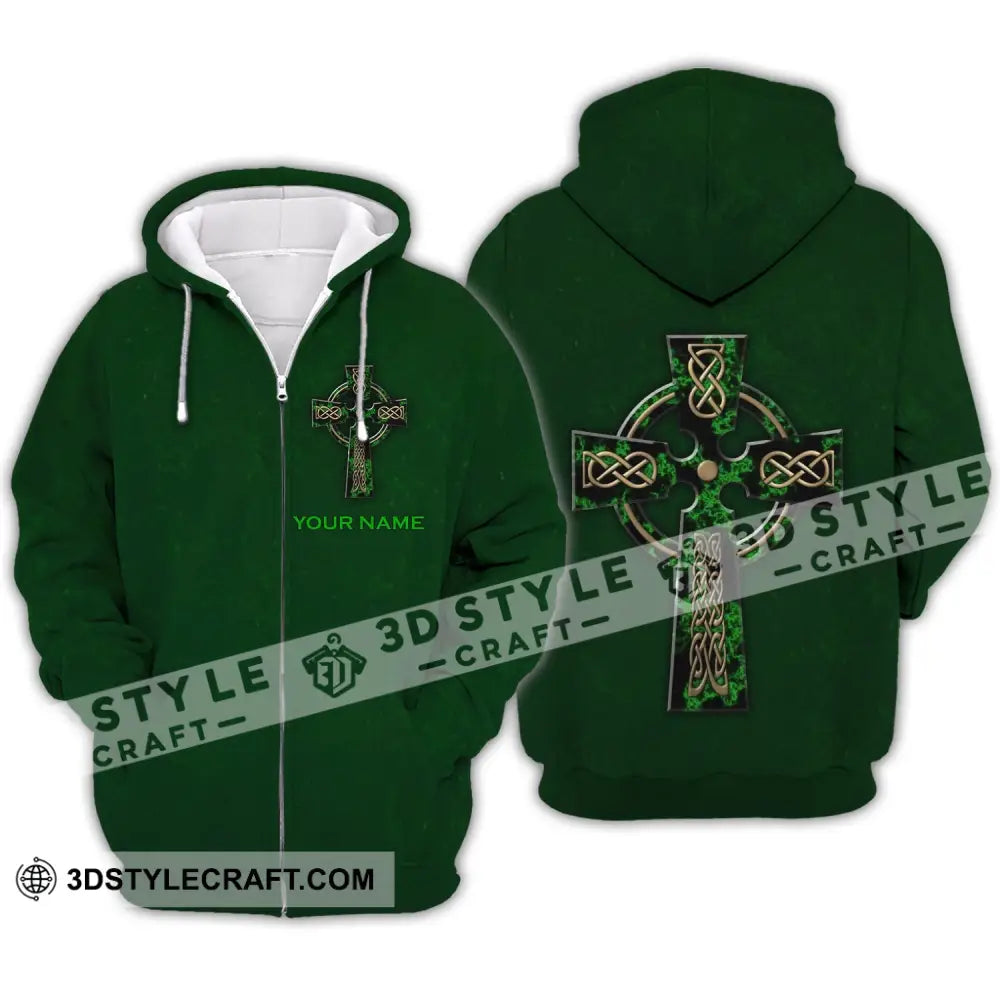 Unisex Shirt - Custom Name Irish Patrick’s Day Gift Happy Saint Zipper Hoodie / S T-Shirt