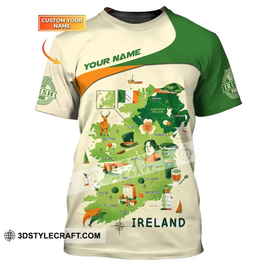 Unisex Shirt Custom Name Irish T-Shirt Ireland Hoodie Polo