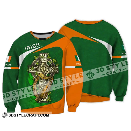 Unisex Shirt, Custom Name Irish T-Shirt, Ireland Hoodie Polo Shirt style option 4