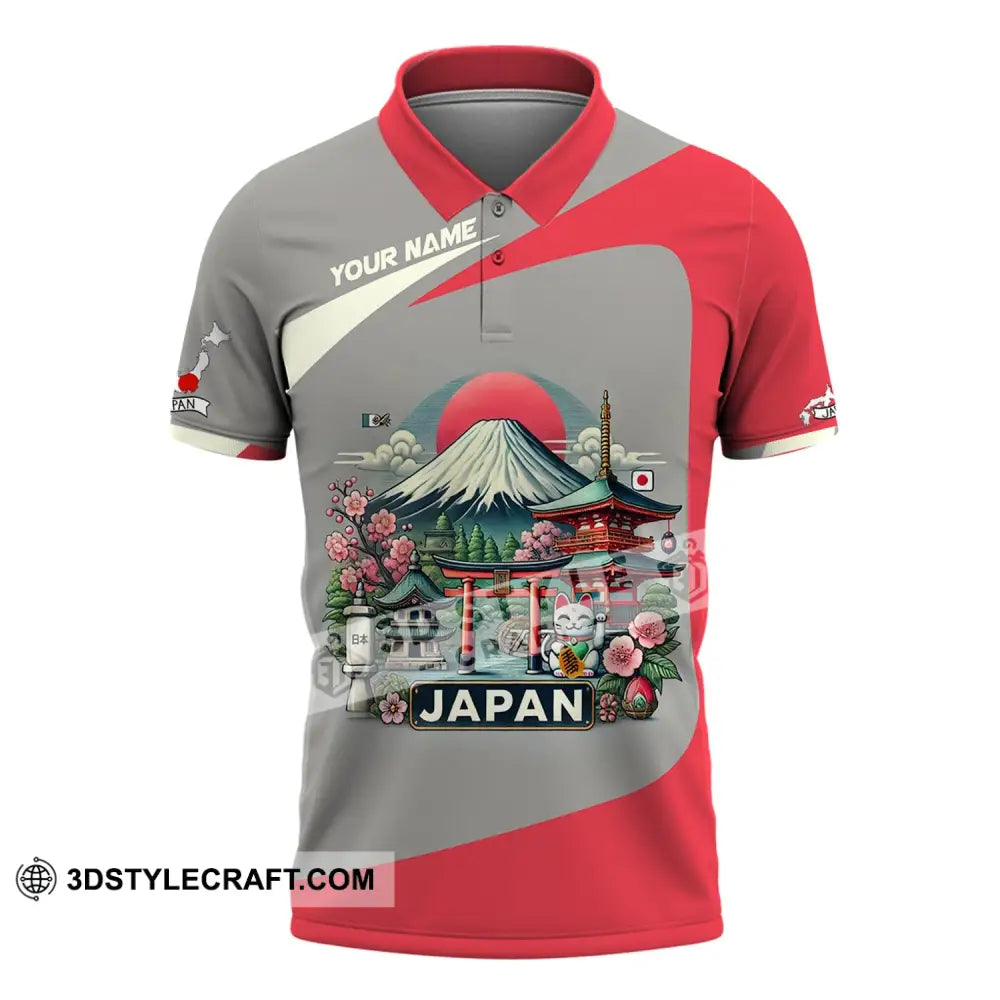 Unisex Shirt Custom Name Japan Love T-Shirt Polo / S T-Shirt
