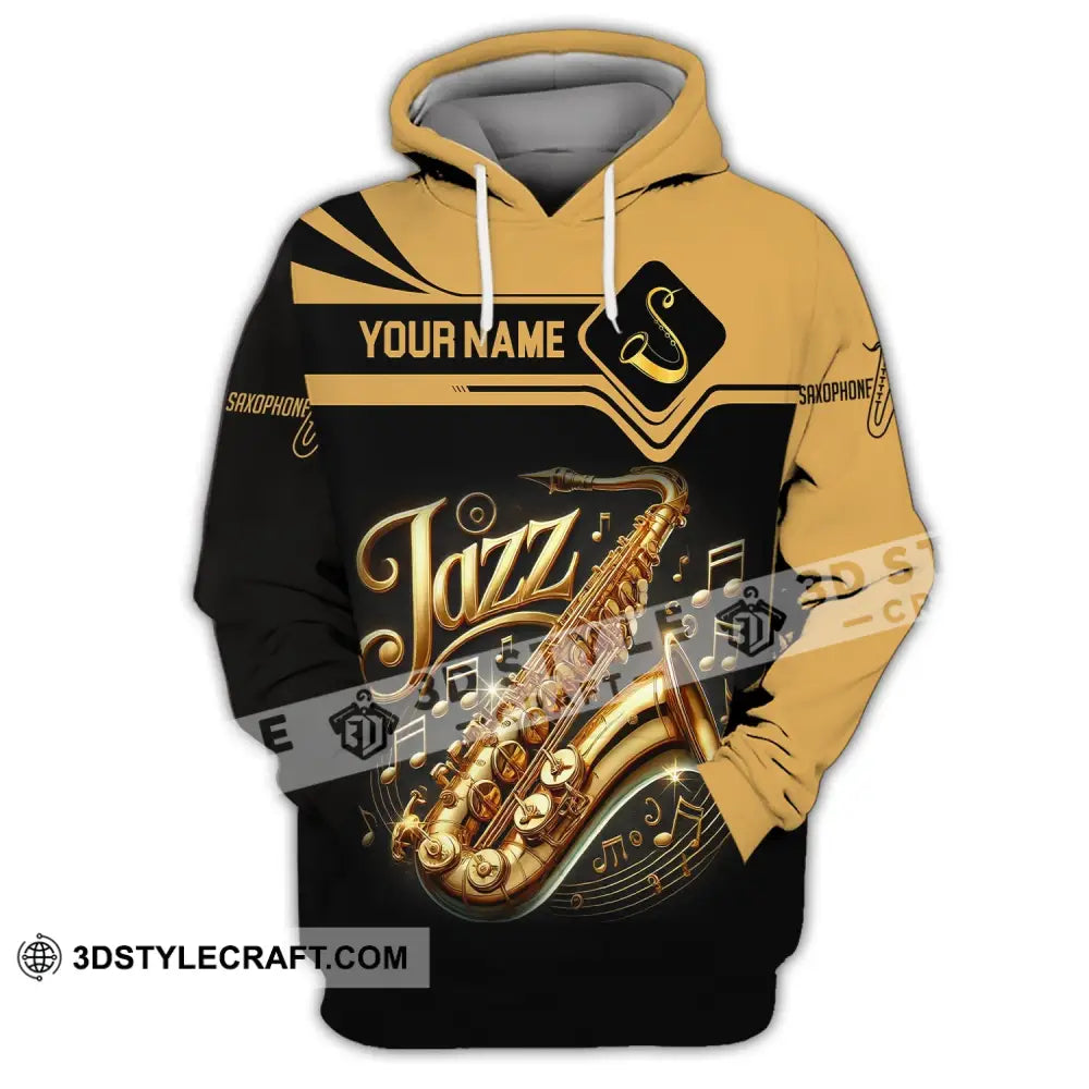 Unisex Shirt Custom Name Jazz Lover Hoodie Polo Long Sleeve / S T-Shirt