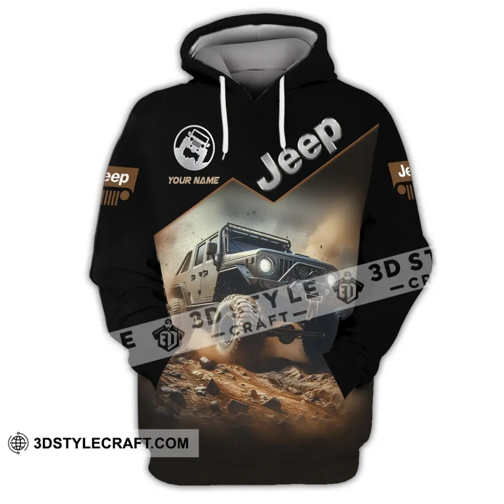 Unisex Shirt Custom Name Jeep Gladiator Polo Long Sleeve Hoodie / S T-Shirt