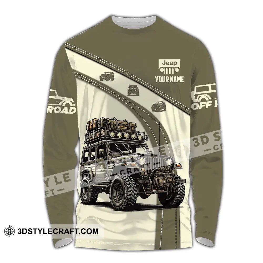 Unisex Shirt Custom Name Jeep Gladiator Polo Long Sleeve / S T-Shirt