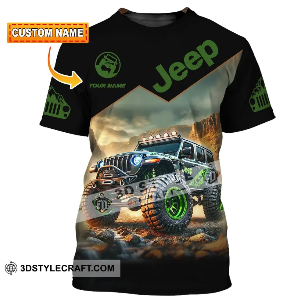 Unisex Shirt Custom Name Jeep Gladiator Polo Long Sleeve T-Shirt