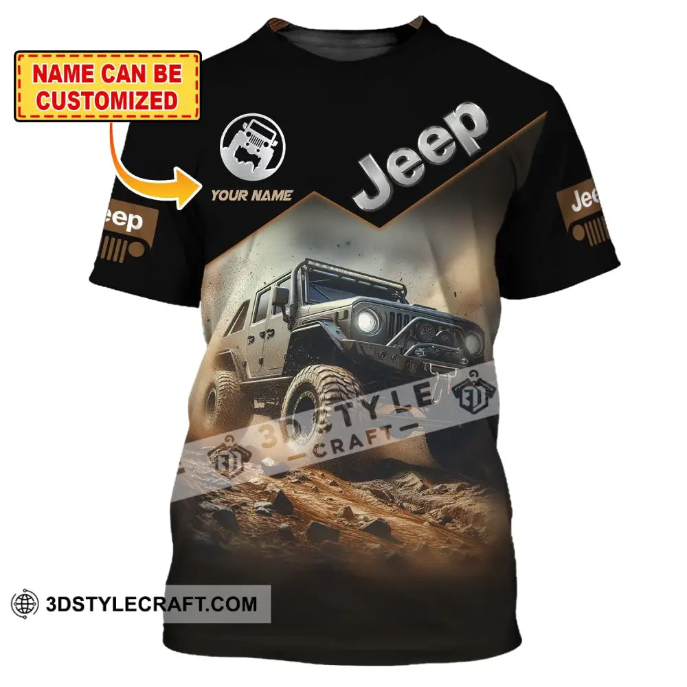 Unisex Shirt Custom Name Jeep Gladiator Polo Long Sleeve T-Shirt