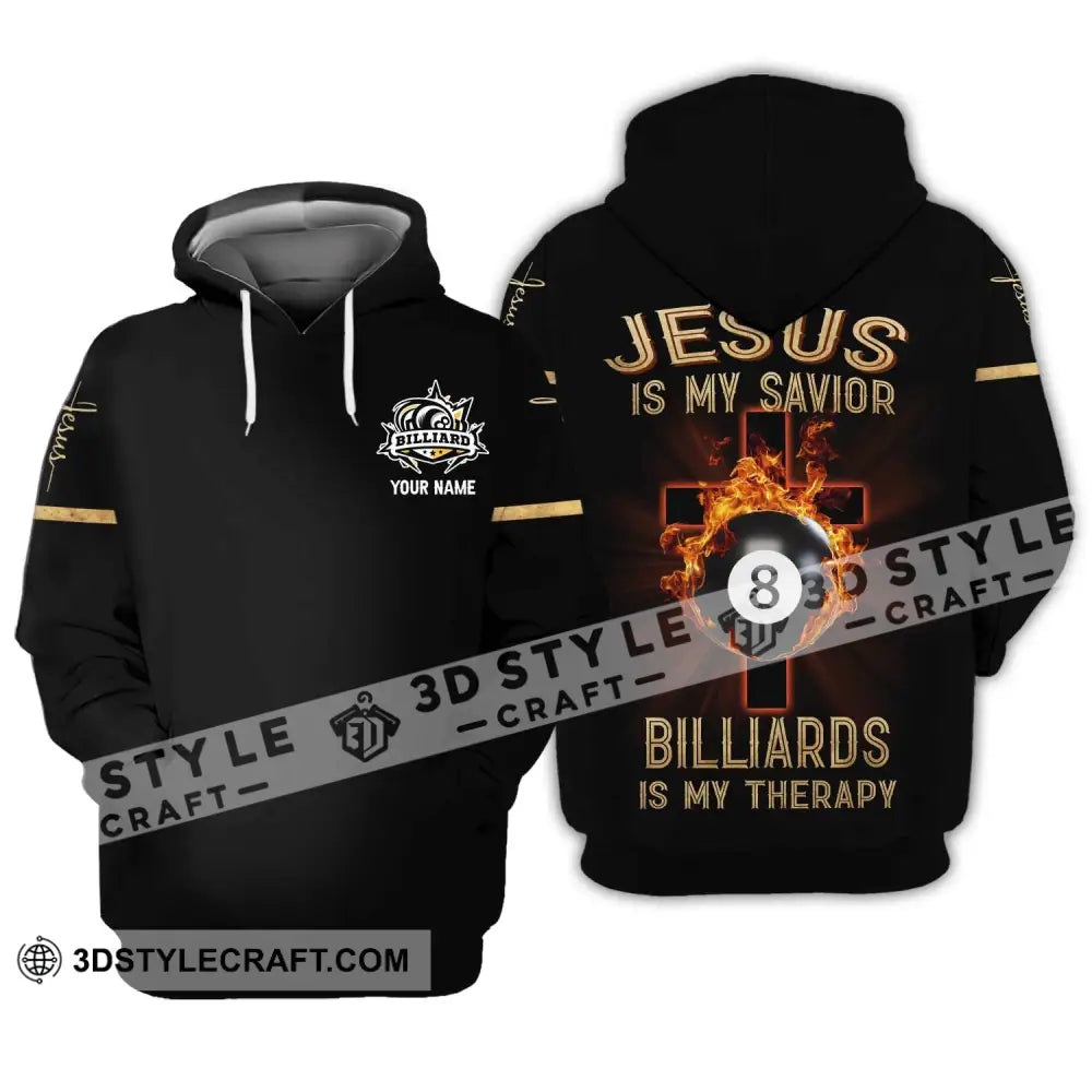 Unisex Shirt - Custom Name Jesus Billiards Hoodie / S T-Shirt