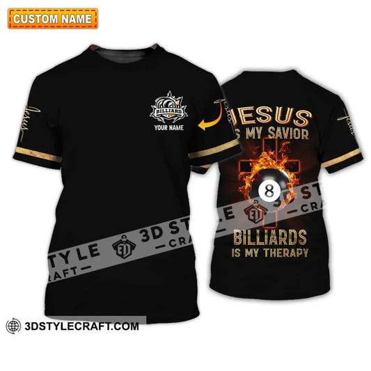 Unisex Shirt - Custom Name Jesus Billiards T-Shirt