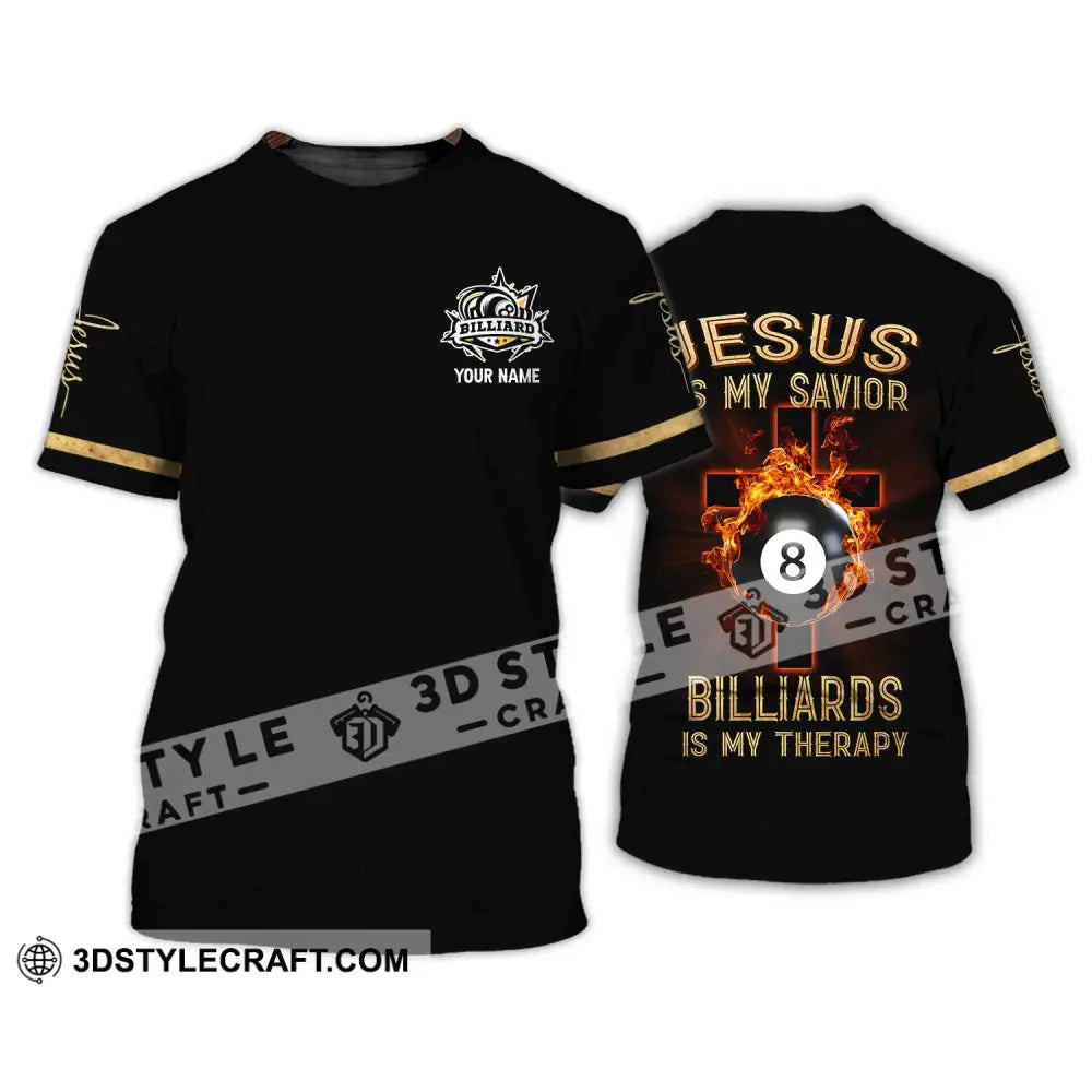 Unisex Shirt - Custom Name Jesus Billiards T-Shirt / S T-Shirt