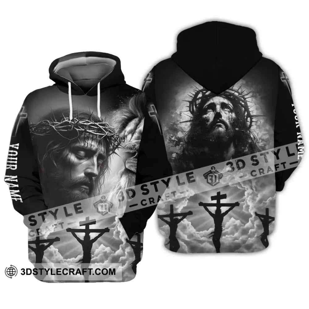 Unisex Shirt - Custom Name Jesus Black Hoodie / S T-Shirt