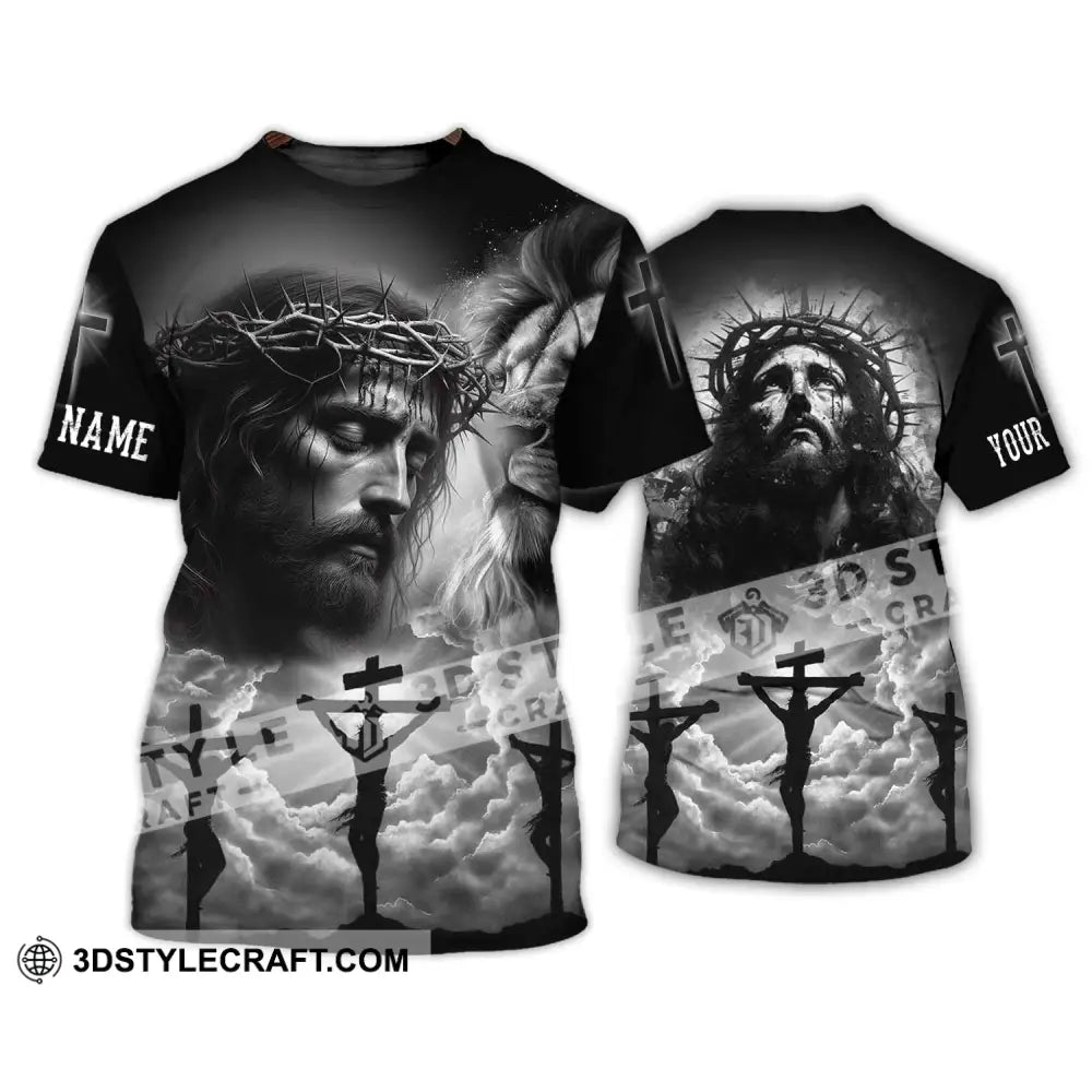 Unisex Shirt - Custom Name Jesus Black T-Shirt / S T-Shirt