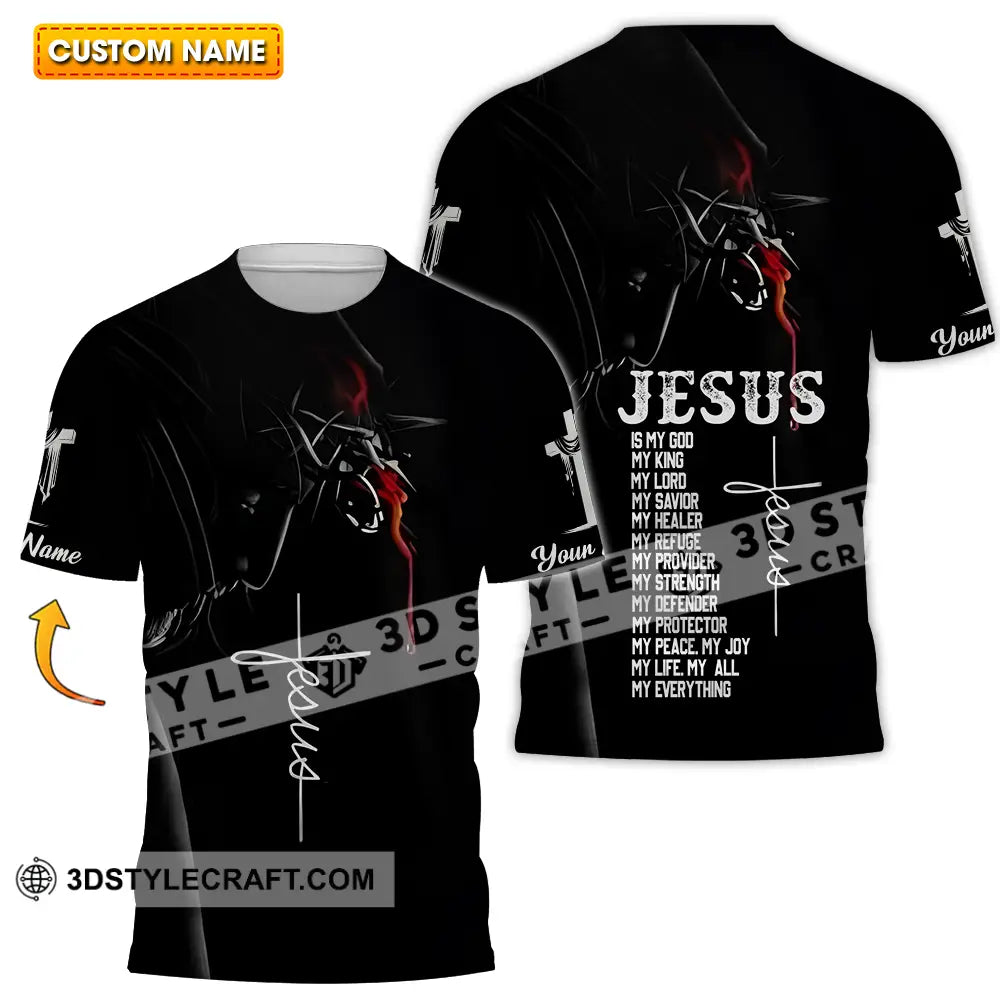 Unisex Shirt - Custom Name Jesus Is My God T-Shirt