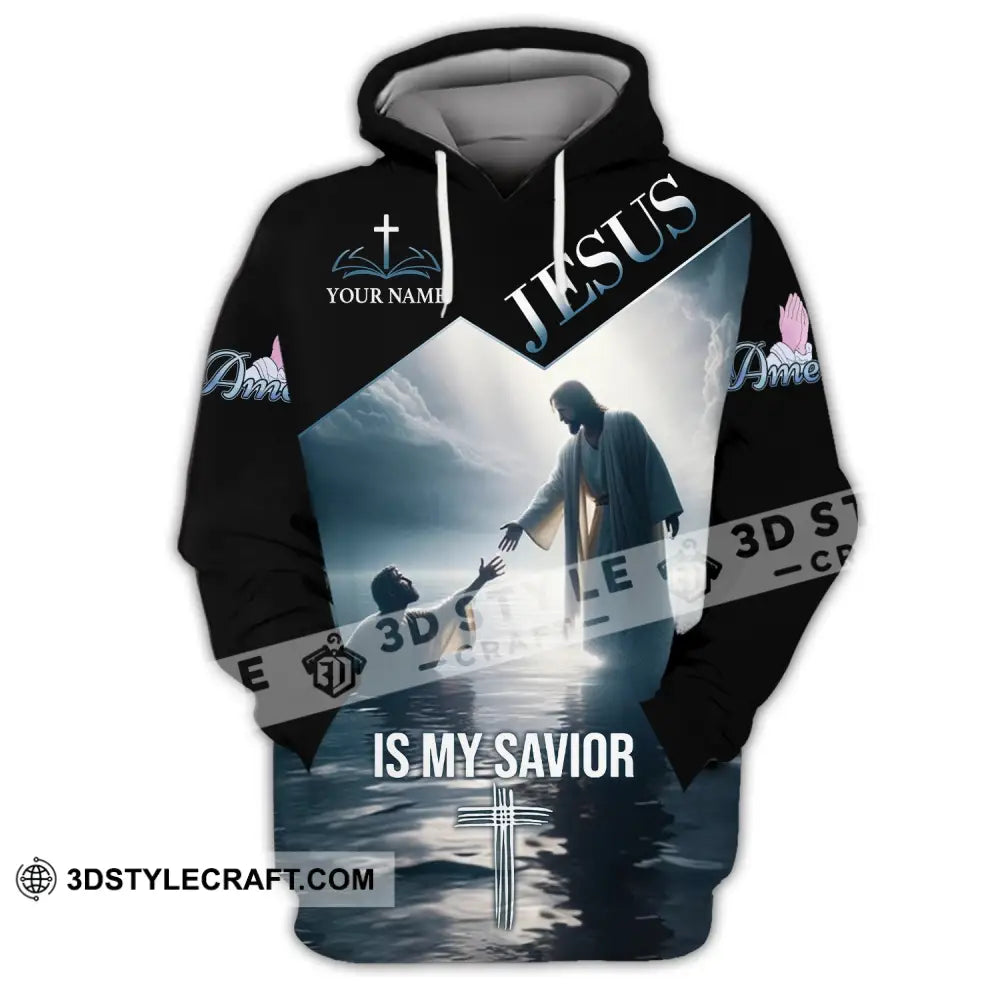 Unisex Shirt - Custom Name Jesus Is My Savior Saving Hoodie / S T-Shirt