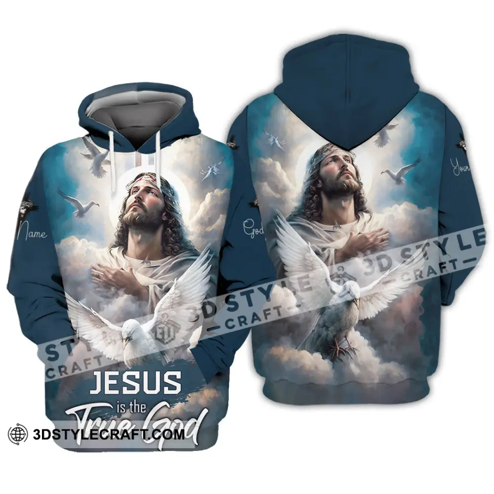 Unisex Shirt - Custom Name Jesus Is The True God Hoodie / S T-Shirt