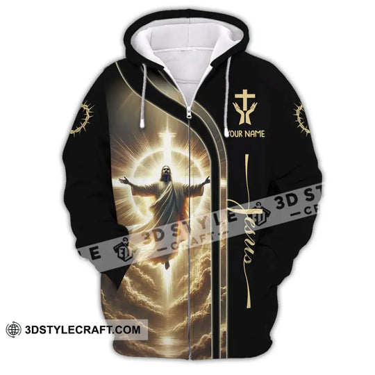 Unisex Shirt, Custom Name Jesus Shirt, Jesus Love Long Sleeve Hoodie Polo Shirt, Gift for Christian style option 3