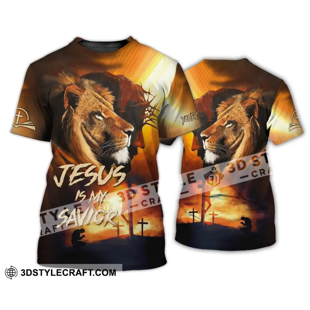 Unisex Shirt - Custom Name Jesus My Lion Savior T-Shirt / S T-Shirt