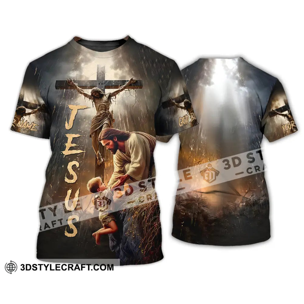 Unisex Shirt - Custom Name Jesus Saving T-Shirt / S T-Shirt