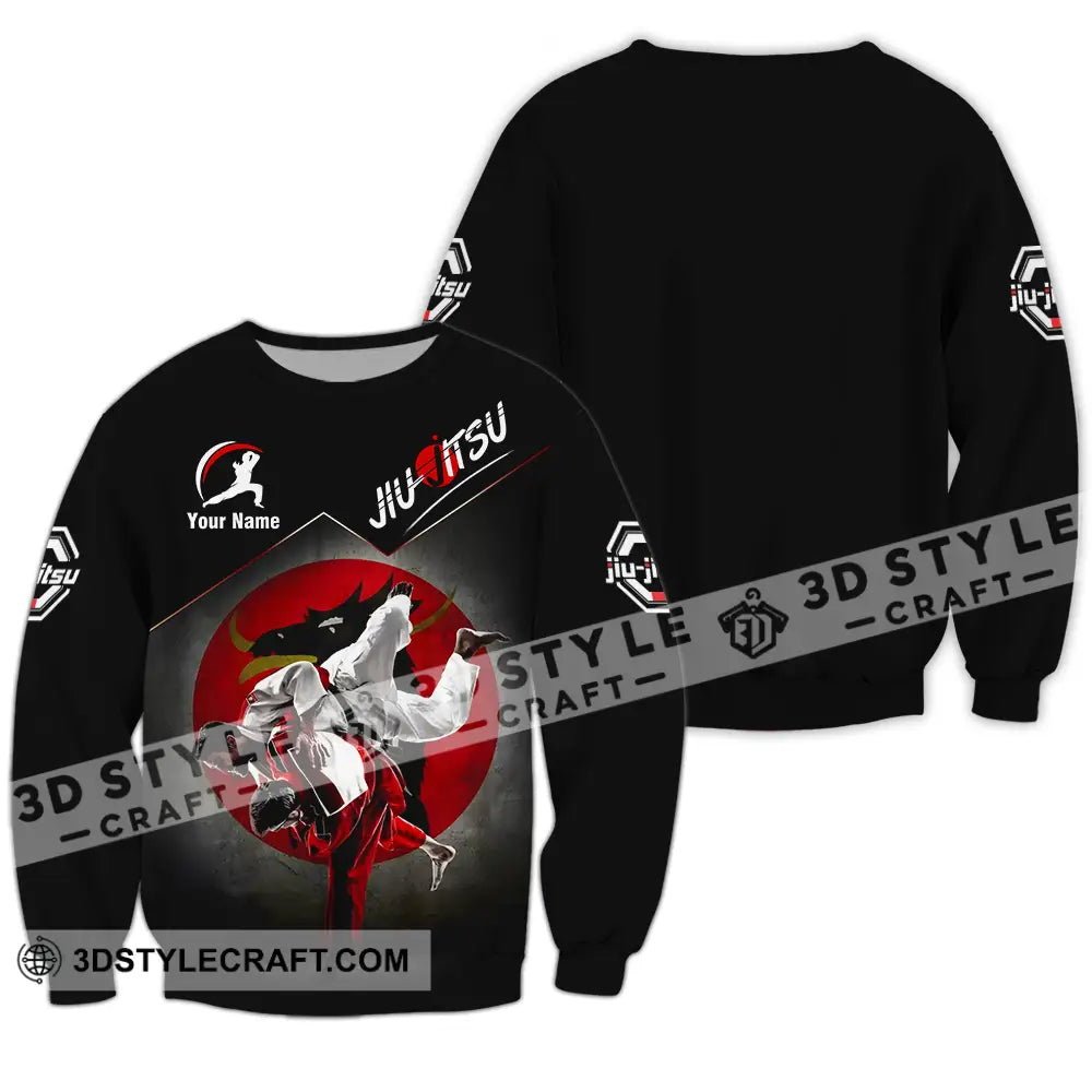 Unisex Shirt - Custom Name Jiu Jitsu Combat Long Sleeve / S T-Shirt