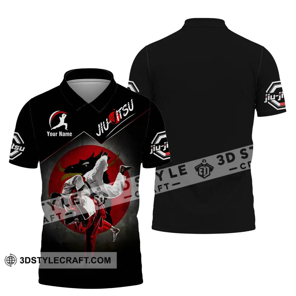 Unisex Shirt - Custom Name Jiu Jitsu Combat Polo / S T-Shirt