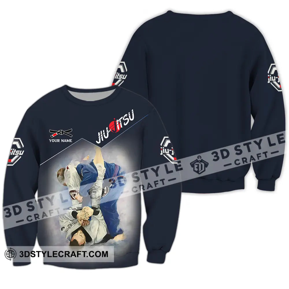 Unisex Shirt - Custom Name Jiu Jitsu Fighter Long Sleeve / S T-Shirt