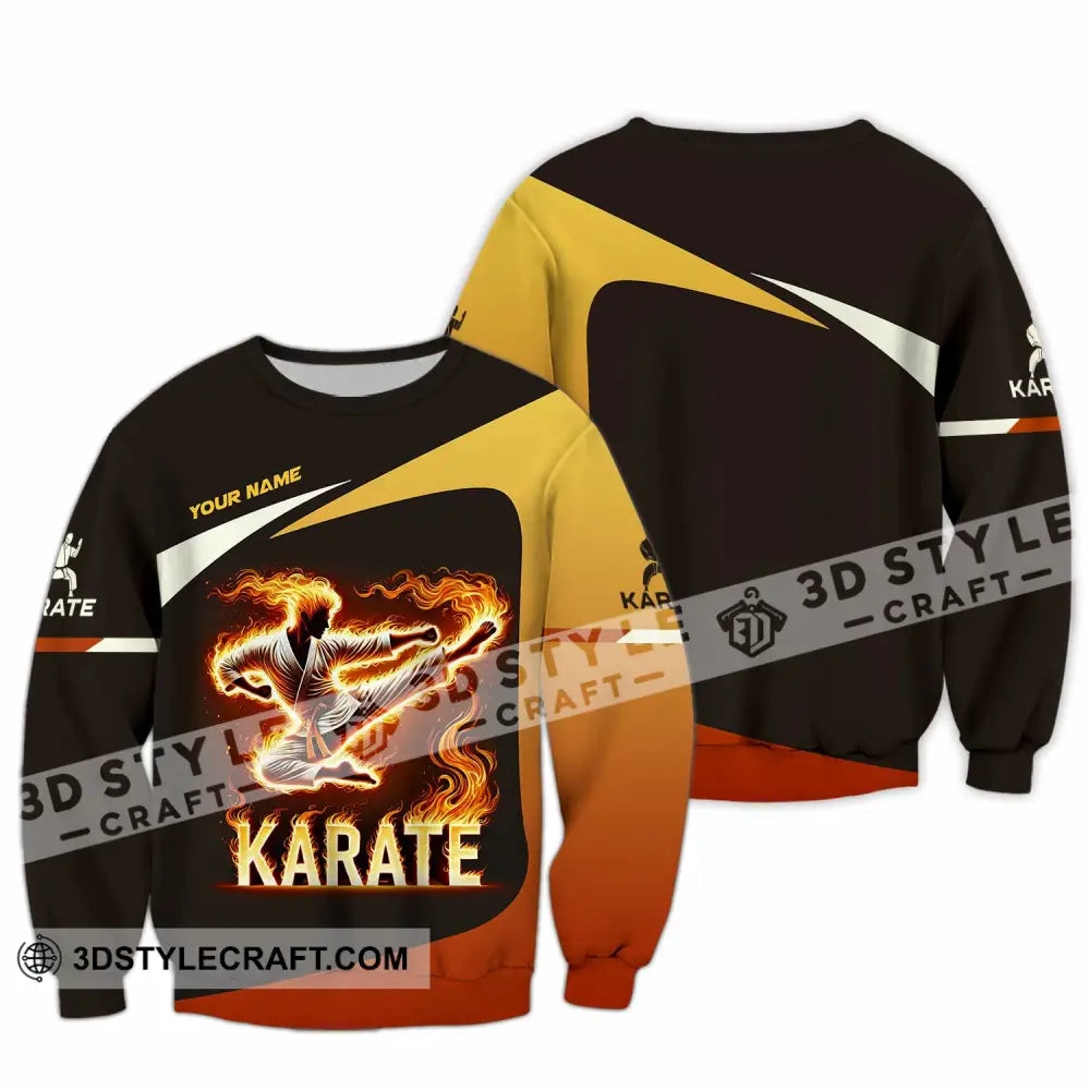 Unisex Shirt Custom Name Karate Polo Long Sleeve / S T-Shirt