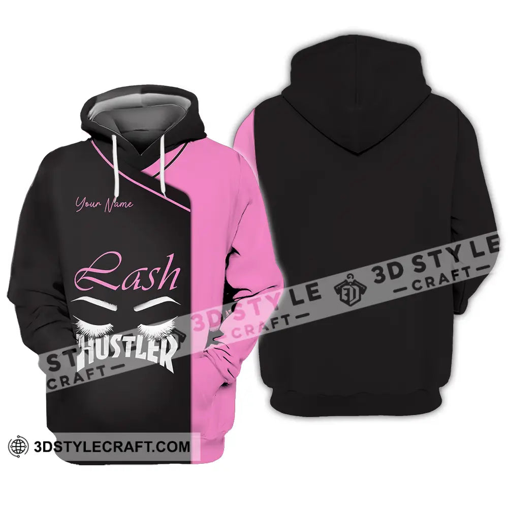 Unisex Shirt - Custom Name Lash Hustler Hoodie / S T-Shirt