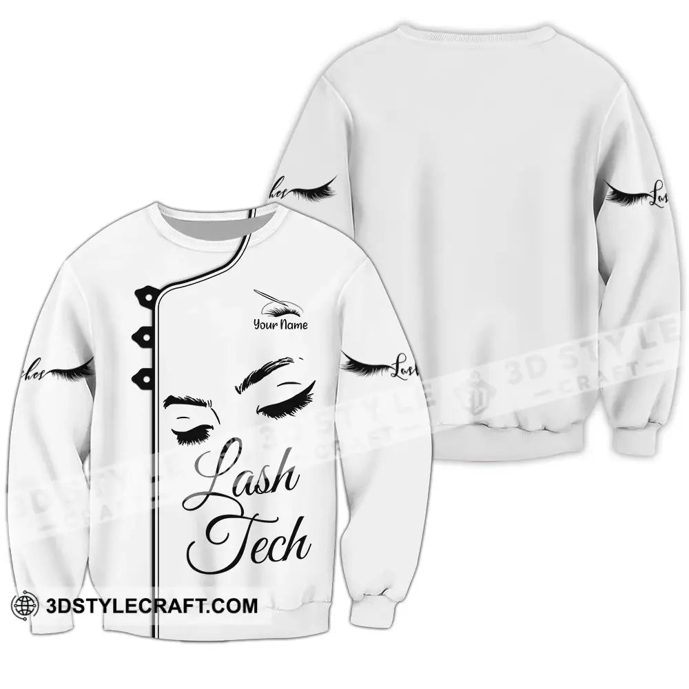 Unisex Shirt - Custom Name Lash Teach Light Long Sleeve / S T-Shirt