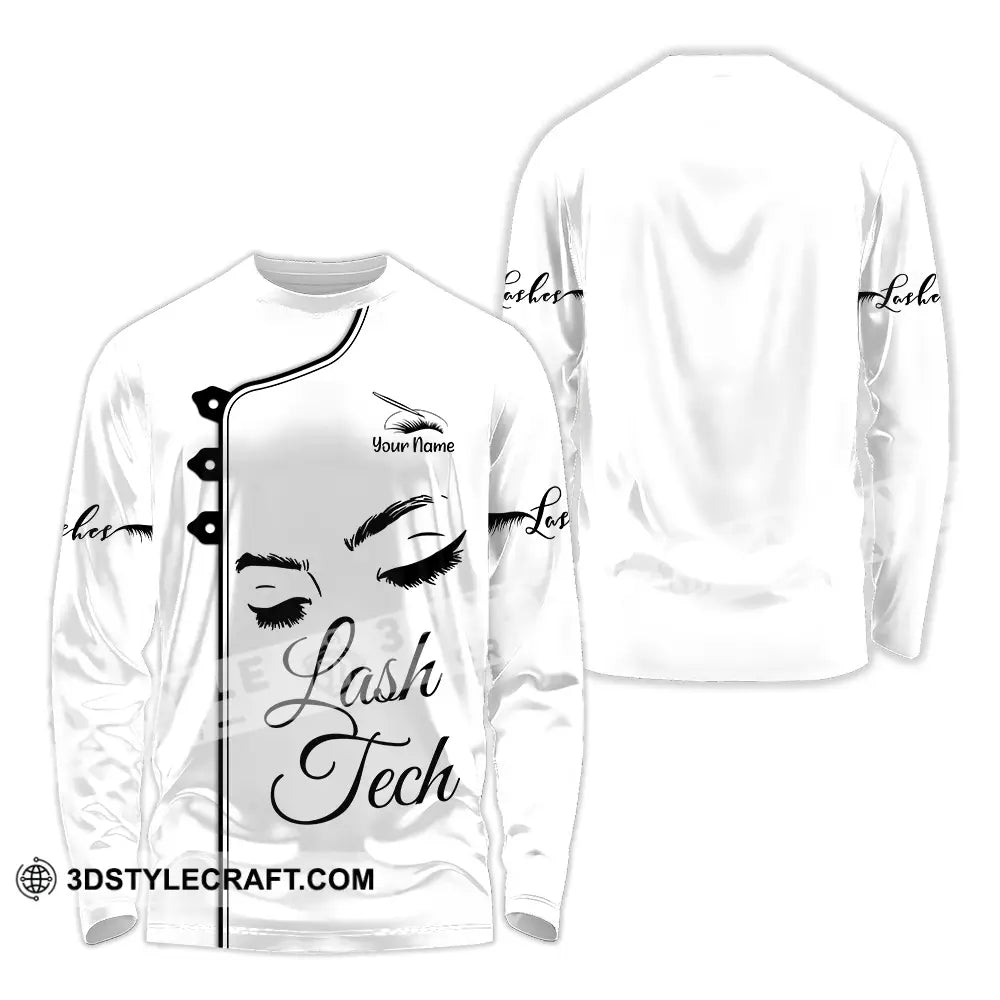 Unisex Shirt - Custom Name Lash Teach Light Long Sleeve / S T-Shirt