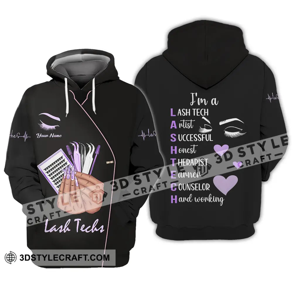 Unisex Shirt - Custom Name Lashes Teaching Hoodie / S T-Shirt