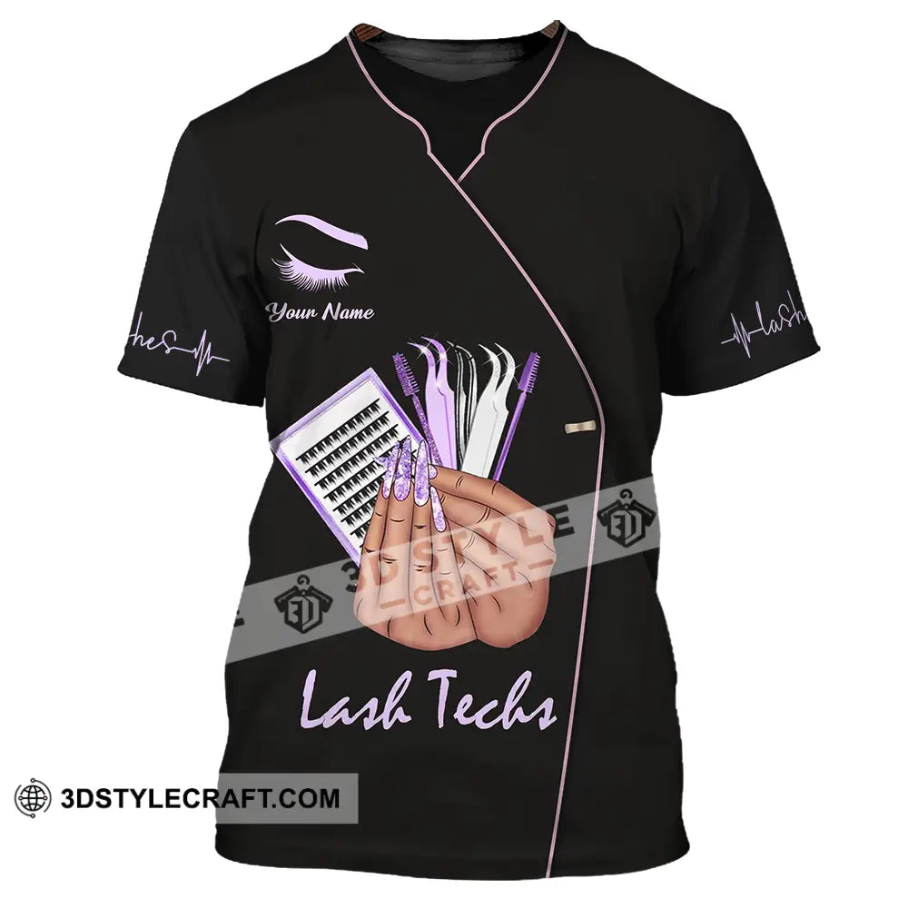 Unisex Shirt - Custom Name Lashes Teaching T-Shirt / S T-Shirt