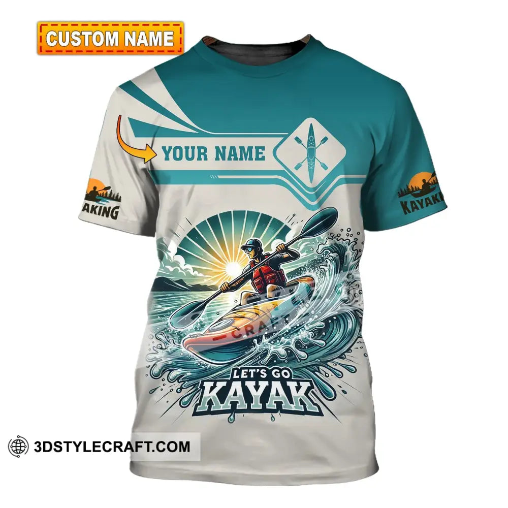 Unisex Shirt - Custom Name Let Go Kayak T-Shirt