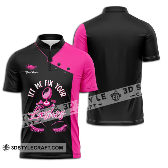 Unisex Shirt - Custom Name Let Me Fix Your Lashes Shirt style option 2