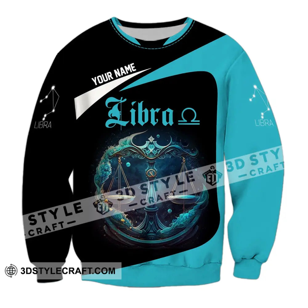 Unisex Shirt Custom Name Libra Zodiac Polo Long Sleeve Apparel Gift For / S T-Shirt