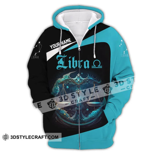 Unisex Shirt, Custom Name Libra Shirt, Zodiac Polo Long Sleeve Shirt, Zodiac Apparel, Gift for Libra style option 3
