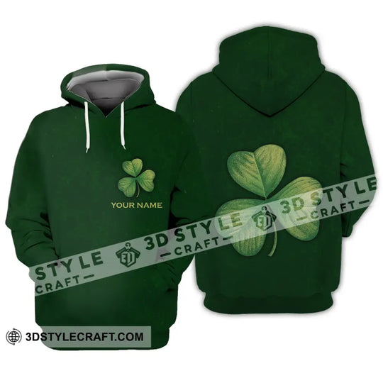 Unisex Shirt - Custom Name Shirt - Lucky Clover, Happy Saint Patrick's Day style option 3
