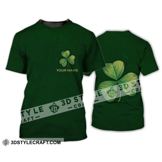 Unisex Shirt - Custom Name Lucky Clover Happy Saint Patrick’s Day T-Shirt / S T-Shirt