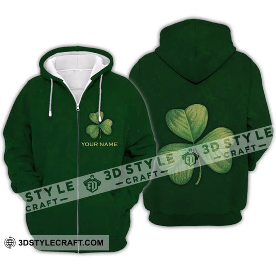 Unisex Shirt - Custom Name Shirt - Lucky Clover, Happy Saint Patrick's Day style option 4