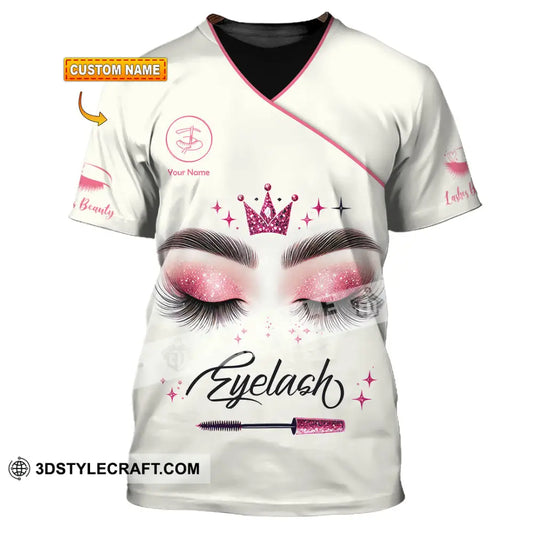 Unisex Shirt Custom Name Makeup Artist Eyelash Extension Beauty Salon T-Shirt T-Shirt