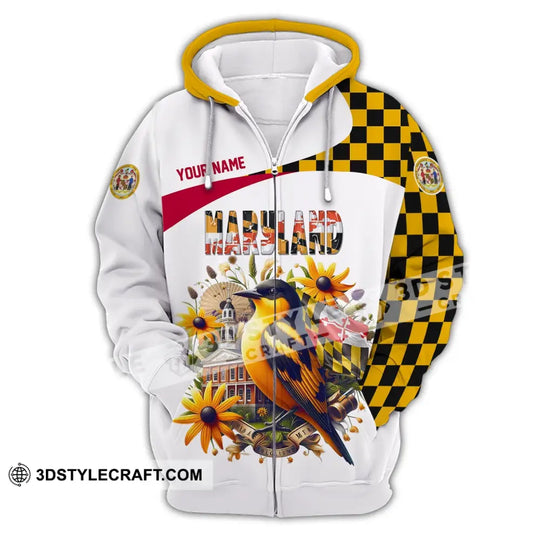 Unisex Shirt, Custom Name Maryland Shirt, Maryland Polo Long Sleeve, Maryland Gift style option 3