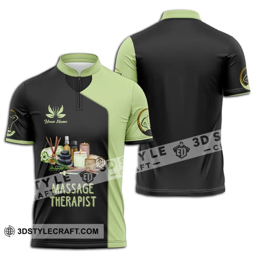 Unisex Shirt - Custom Name Massage Therapist Shirt, Green Tea style option 2